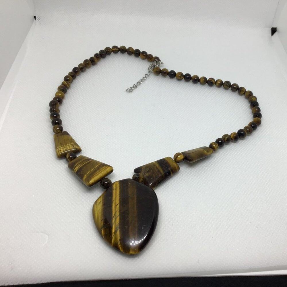 Genuine South African Tigers Eye Princess Necklace - Picture 2 of 2